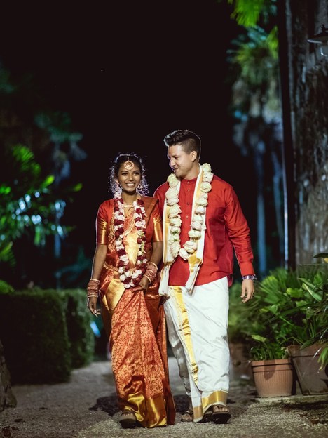 Katrina and Ryan on the Tamil day