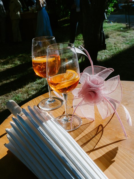A signature cocktail at an Italian wedding